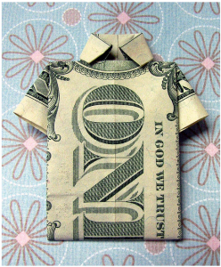 Make money for fun a shirt made with a dollar
