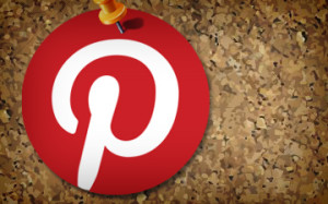 Pinterest logo on a board