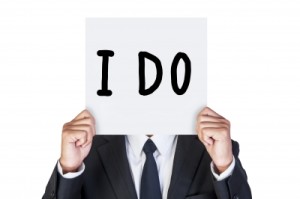 Businessman Holding Paper