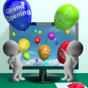 Grand Opening Balloons Showing New Online Store Launch