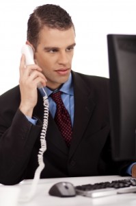 business man talking at phone